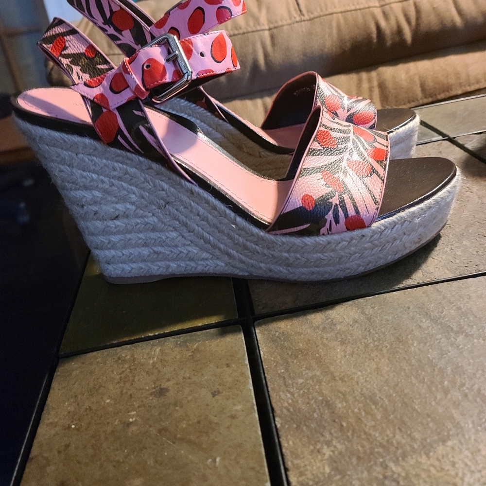 Louis vuitton jungle espadrille wedge sandels